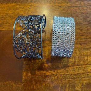 2 cuff style bracelets